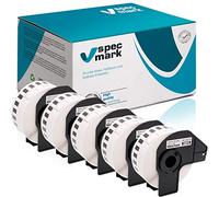 specmark 5 rotoli di etichette singole compatibili con Brother DK-22214 12 mm x 30,48 m per tutte le stampanti di etichette QL QL-570 QL-700 QL-800