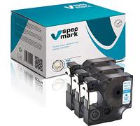 specmark, compatibile con DYMO D1 12 mm 1/2/3/4/5/10/20 pezzi tutti i colori per stampanti LM Label-Manager LP Label-Point LW Label-Writer DUO 3 Stücke Nastro trasparente con stampa blu.