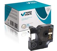 Specmark compatibile con DYMO D1 12 mm 1/2/3/4/5/10/20 St. tutti i colori per stampanti LM Label-Manager LP Label-Point LW Label-Writer DUO 1 pezzo Nastro con stampa nero/oro.