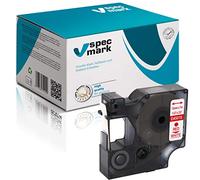 Specmark compatibile con DYMO D1 12 mm 1/2/3/4/5/10/20 St. tutti i colori per stampanti LM Label-Manager LP Label-Point LW Label-Writer DUO 1 pezzo Nastro con stampa bianco/rosso.