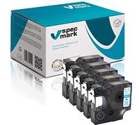 Specmark compatibile con DYMO D1 12 mm 1/2/3/4/5/10/20 St. tutti i colori per stampanti LM Label-Manager LP Label-Point LW Label-Writer DUO 5 Stücke Nastro con stampa bianco/blu.
