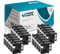 Specmark compatibile con DYMO D1 24 mm 1/2/3/4/5/10/20 St. tutti i colori per stampanti LM Label-Manager LP Label-Point LW Label-Writer DUO 20 Stücke Nastro con stampa bianco/nero.