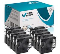 specmark Compatibile con DYMO D1 43613 S0720780 nastro 6 mm x 7 m set x 10 pezzi nero su bianco compatibile con DYMO D1 per stampanti LM Label-Manager LP Label-Point LW Label-Writer DUO