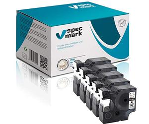 specmark Compatibile con DYMO D1 45803 S0720830 Nastro 19 mm x 7 m Set x 5 pezzi nero su bianco compatibile con DYMO D1 per stampanti LM Label-Manager LP Label-Point LW Label-Writer DUO