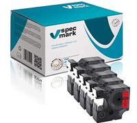 specmark Compatibile con DYMO D1 45807 S0720870 Nastro 19 mm x 7 m Set x 5 pezzi nero su rosso Compatibile con DYMO D1 per stampanti LM Label-Manager LP Label-Point LW Label-Writer DUO