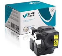 specmark Compatibile con DYMO D1 45808 S0720880 Nastro 19 mm x 7 m Set x 2 pezzi nero su giallo compatibile con DYMO D1 per stampanti LM Label-Manager LP Label-Point LW Label-Writer DUO