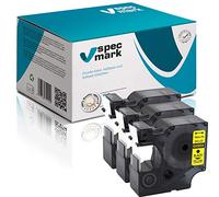 specmark Compatibile con DYMO D1 45808 S0720880 Nastro 19 mm x 7 m Set x 3 pezzi nero su giallo compatibile con DYMO D1 per stampanti LM Label-Manager LP Label-Point LW Label-Writer DUO