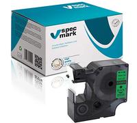specmark Compatibile con DYMO D1 45809 nastro 19 mm x 7 m nero su verde compatibile con DYMO D1 per stampanti LM Label-Manager LP Label-Point LW Label-Writer DUO