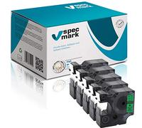 specmark Compatibile con DYMO D1 45809 S0720890 Nastro 19 mm x 7 m Set x 5 pezzi nero su verde compatibile con DYMO D1 per stampanti LM Label-Manager LP Label-Point LW Label-Writer DUO
