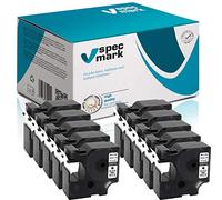 specmark Compatibile con DYMO D1 53713 nastro 24 mm x 7 m Set x 10 pezzi nero su bianco compatibile con DYMO D1 per stampanti LM Label-Manager LP Label-Point LW Label-Writer DUO