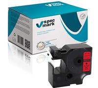specmark Compatibile con DYMO D1 53717 nastro 24 mm x 7 m nero su rosso compatibile con DYMO D1 per stampanti LM Label-Manager LP Label-Point LW Label-Writer DUO
