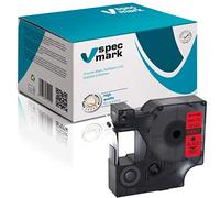 Specmark compatibile con DYMO D1 6 - 24 mm tutti i colori per stampante LM Label-Manager LP Label-Point LW Label-Writer DUO 9mm Nastro con stampa rosso/nero.