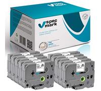 specmark Nastro TZe-231 12mm x 8m Set x 10 pezzi Nastro nero su bianco compatibile con tutte le stampanti Brother PT P-touch AZe-231 EZe-231 TZ-231 TZ2-231