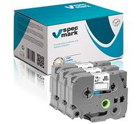 specmark Nastro TZe-241 18mm x 8m Set x 3 pezzi Nastro nero su bianco compatibile con la stampante Brother PT P-touch AZe-241 EZe-241 TZ-241 TZ2-241