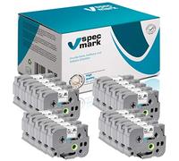 specmark Nastro TZe-251 24mm x 8m Set x 20 pezzi Nastro nero su bianco compatibile con la stampante Brother PT P-touch AZe-251 EZe-251 TZ-251 TZ2-251