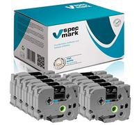 specmark Nastro TZe-345 18mm x 8m Set x 10 pezzi Nastro bianco su nero compatibile con la stampante Brother PT P-touch AZe-345 EZe-345 TZ-345 TZ2-345