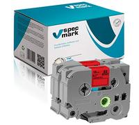 specmark Nastro TZe-445 18mm x 8m Set x 2 pezzi Nastro bianco su rosso compatibile con la stampante Brother PT P-touch AZe-445 EZe-445 TZ-445 TZ2-445