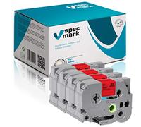 specmark Nastro TZe-451 24mm x 8m Set x 4 pezzi Nastro nero su rosso compatibile con la stampante Brother PT P-touch AZe-451 EZe-451 TZ-451 TZ2-451