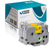 specmark Nastro TZe-651 24mm x 8m Set x 2 pezzi Nastro nero su giallo compatibile con la stampante Brother PT P-touch AZe-651 EZe-651 TZ-651 TZ2-651