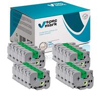 specmark Nastro TZe-755 24mm x 8m Set x 20 pezzi Nastro bianco su verde compatibile con la stampante Brother PT P-touch AZe-755 EZe-755 TZ-755 TZ2-755