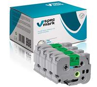 specmark Nastro TZe-755 24mm x 8m Set x 4 pezzi Nastro bianco su verde compatibile con la stampante Brother PT P-touch AZe-755 EZe-755 TZ-755 TZ2-755