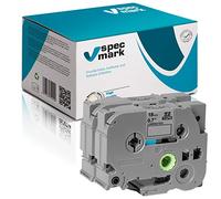 specmark Nastro TZe-941 18mm x 8m Set x 2 pezzi Nastro nero su argento compatibile con la stampante Brother PT P-touch AZe-941 EZe-941 TZ-941 TZ2-941