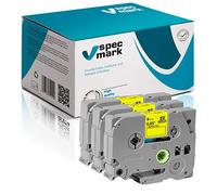 specmark Nastro TZe-C21 9mm x 5m Set x 3 pezzi Nastro fluorescente nero su giallo compatibile con tutte le stampanti Brother PT P-touch AZe-C21 EZe-C21 TZ-C21 TZ2-C21
