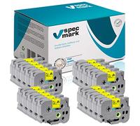 specmark Nastro TZe-C51 24mm x 5m Set x 20 pezzi Nastro fluorescente nero su giallo compatibile con la stampante Brother PT P-touch AZe-C51 EZe-C51 TZ-C51 TZ2-C51