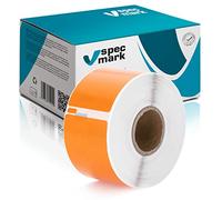 specmark Rotolo di Etichette Compatibile con DYMO S0722400 36mm x 89mm 130 Pezzi Adatto a Tutte le Stampanti di Etichette Labelwriter 450, 4XL, Seiko-SLP, Etichetta Arancione, Scritta Nera