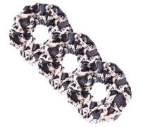Specora - Classic Velvet Scrunchie Leopard Motivo Leo 3 - Set da 3 - 10 cm - Puro varietale, morbido e delicato sui capelli - Elastico per capelli da donna