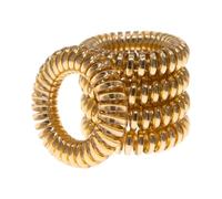 Specora - Elastici per capelli a spirale Gold Metallic Slim - 4 cm - Confezione da 5 pezzi - TPU ottimizzato - Forza di serraggio migliorata - Delicato i capelli - Senza pizzicare