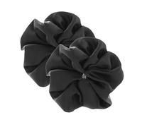 Specora -Select XL Scrunchie nero - Confezione da 2 - 16 cm - Elastico per capelli da donna - Effetto raso, morbido e delicato sui capelli