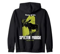 Spectre Moose Home Maine State Funny American Cryptid Felpa con Cappuccio
