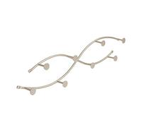 Spectrum 65278 - Appendiabiti doppio a 8 ganci in nichel satinato, modello Sweep, colore: argento