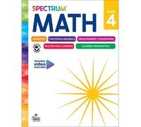 Spectrum Carson Dellosa Education Spectrum Math Workbook, Grade 4 (Tascabile)