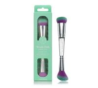 Spectrum Collections Brush Club - Pennello per trucco viso a doppia estremità, spettro, per contouring, fard o lucidatura, con setole ipoallergeniche, colore verde e viola