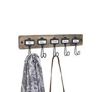 Spectrum Diversified Montaggio a parete 5 A-Hook con targhette per stoccaggio e organizzazione degli ingressi, grigio invecchiato/grigio industriale