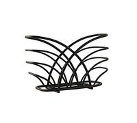 Spectrum Diversified Fiore Verticale per Tavolo da Pranzo, ripiano portatovaglioli per organizzare Moderna, Arredamento da Cucina Contemporaneo, Lega di Acciaio, Nero, 4.5" High x 7.5" Wide x 3" Deep