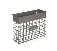 Spectrum Diversified Vintage Wall Mount Entryway o Ufficio Pattumiera Cartella Cartella Documenti Lettera Ordinamento Passo File Organizer Grigio Industriale.