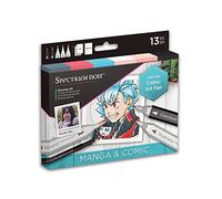 Spectrum Noir SPECN-Disc-Com Pennarelli Discovery Kit-Manga, Magna & Fumetto, Set da 12 pezzi, 13 unità