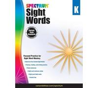 Spectrum Spectrum Sight Words, Grade K (Tascabile)