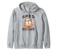 SPED Boo Crew Teacher Special Education Autunno Halloween Ghost Felpa con Cappuccio