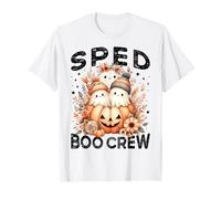 SPED Boo Crew Teacher Special Education Autunno Halloween Ghost Maglietta