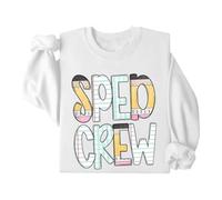 SPED Crew - Felpa divertente per il ritorno a scuola, educazione speciale, maglietta unisex, bianco, 3XL