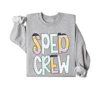 SPED Crew - Felpa divertente per il ritorno a scuola, educazione speciale, maglietta unisex, Grigio, L