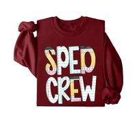 SPED Crew - Felpa divertente per il ritorno a scuola, educazione speciale, maglietta unisex, Porpora, XL