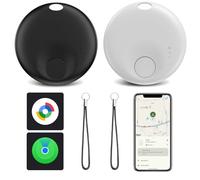 Spedal Smart Tag, Localizzatore Bluetooth Compatibile Apple Dov'è e Google Funzioni Trova（iOS e Android）, Trova Oggetti e Chiavi/Bagagli/Valigie/Zaini/Portafogli (1 Black 1 White)