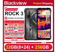 [Spedizione dalla Polonia] [Senza alimentatore UE] Smartphone robusto Blackview ROCK 3, Android 16, display 6,78'' 2.4K, 32 GB (8+24) + 256 GB, batteria a lunga durata 10000mAh, NFC