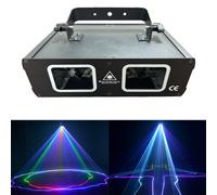 Spedizione dalla Spagna - Discoteca Dual Lens RGB Beam Line Scan Proiettore Luce laser DMX512 per discoteca DJ Party Wedding Bar Stage Light