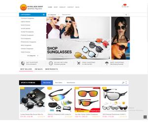 Spedizione drop shipping Sunglass Store per fare soldi / hosting gratuito Web...